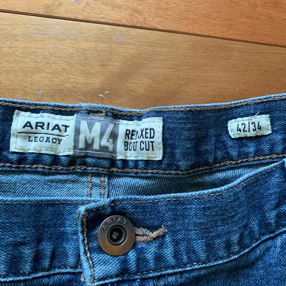 Ariat M4 Legacy 36x29 Relaxed Boot Cut Jeans Mens Blue Denim Western Cowboy